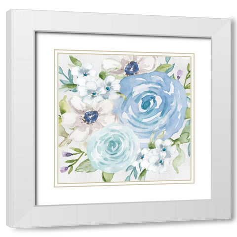 Floral Diversity 2  White Modern Wood Framed Art Print with Double Matting by VIDAL, ALICIA