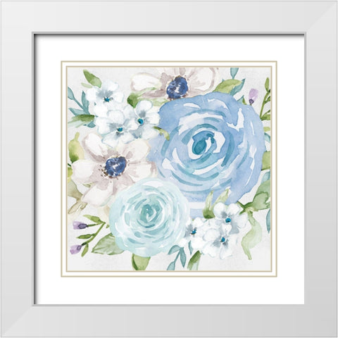 Floral Diversity 2  White Modern Wood Framed Art Print with Double Matting by VIDAL, ALICIA