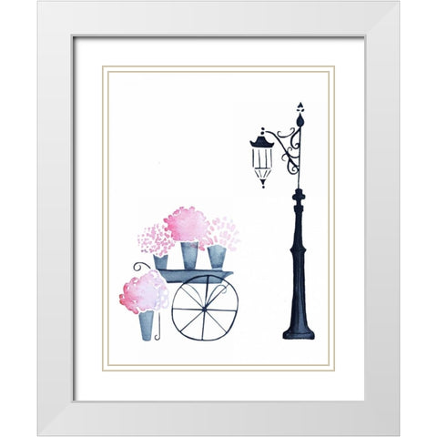 Flower Shopping White Modern Wood Framed Art Print with Double Matting by Zyburt, Alicia