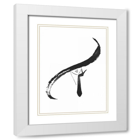 Derby Hat White Modern Wood Framed Art Print with Double Matting by Zyburt, Alicia