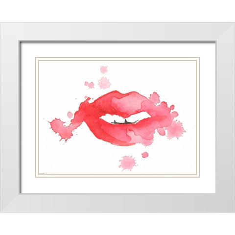 Zebra Splash White Modern Wood Framed Art Print with Double Matting by Zyburt, Alicia