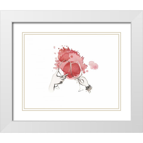 Entertain illo White Modern Wood Framed Art Print with Double Matting by Zyburt, Alicia