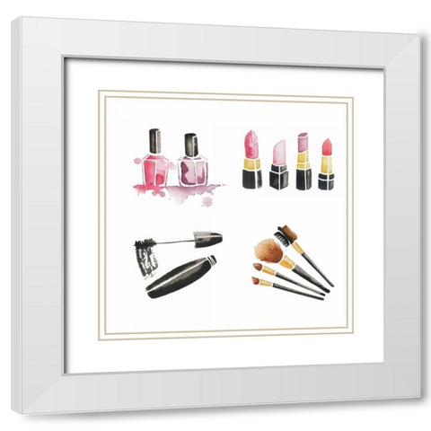 Make Me Gorgeous 1 White Modern Wood Framed Art Print with Double Matting by Zyburt, Alicia