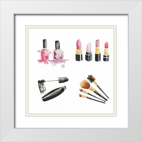 Make Me Gorgeous 1 White Modern Wood Framed Art Print with Double Matting by Zyburt, Alicia