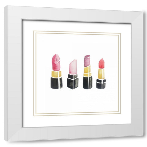 Make Me Gorgeous 3 White Modern Wood Framed Art Print with Double Matting by Zyburt, Alicia