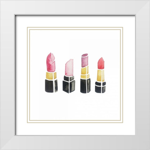 Make Me Gorgeous 3 White Modern Wood Framed Art Print with Double Matting by Zyburt, Alicia