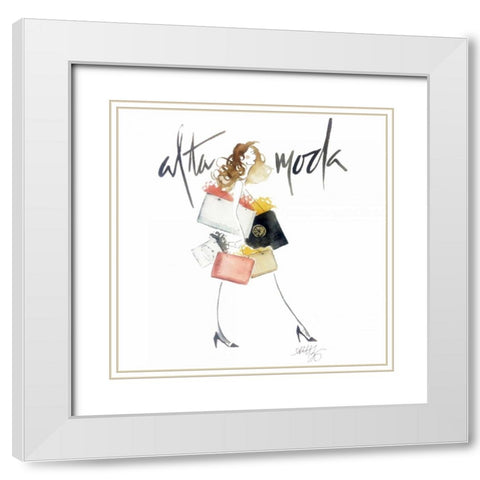 Alta Moda 2 White Modern Wood Framed Art Print with Double Matting by Zyburt, Alicia