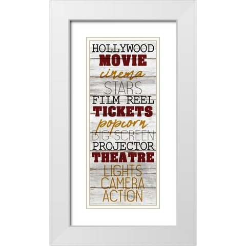 Hollywood Subway White Modern Wood Framed Art Print with Double Matting by Bailey, Ann