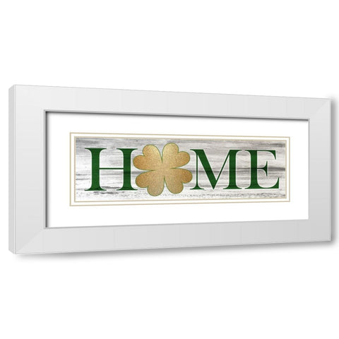 Home Clover White Modern Wood Framed Art Print with Double Matting by Bailey, Ann