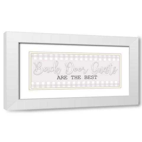 Back Door White Modern Wood Framed Art Print with Double Matting by Bailey, Ann