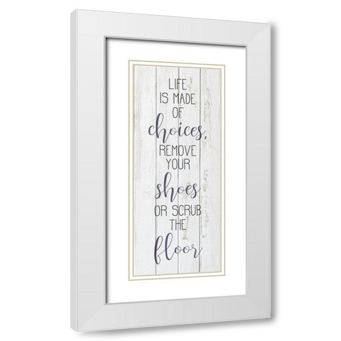 Choices White Modern Wood Framed Art Print with Double Matting by Bailey, Ann