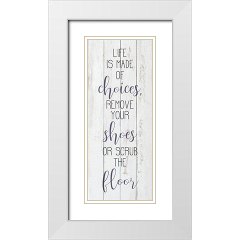 Choices White Modern Wood Framed Art Print with Double Matting by Bailey, Ann