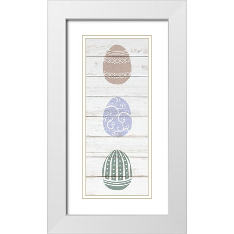 Vintage Easter 3 White Modern Wood Framed Art Print with Double Matting by Bailey, Ann