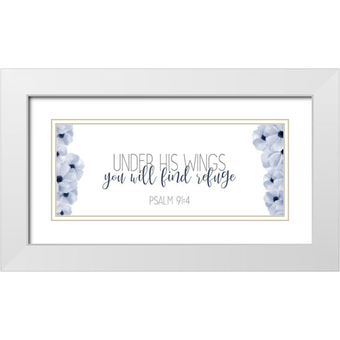 Under His Wings White Modern Wood Framed Art Print with Double Matting by Bailey, Ann