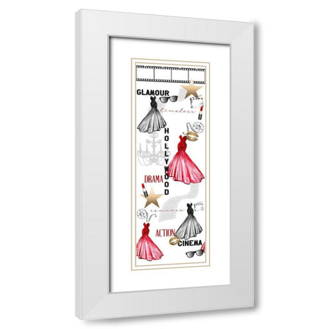 Hollywood White Modern Wood Framed Art Print with Double Matting by Bailey, Ann