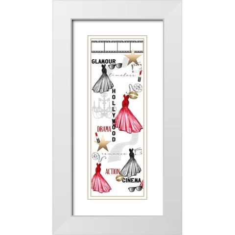 Hollywood White Modern Wood Framed Art Print with Double Matting by Bailey, Ann