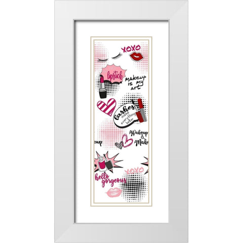 Makeup White Modern Wood Framed Art Print with Double Matting by Bailey, Ann