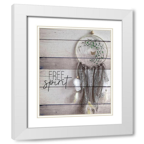 Free Spirit White Modern Wood Framed Art Print with Double Matting by Bailey, Ann