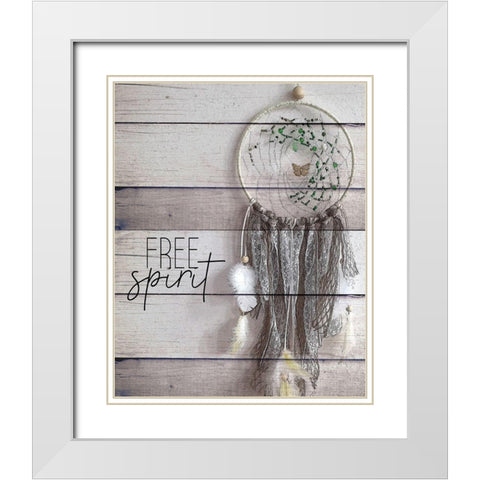 Free Spirit White Modern Wood Framed Art Print with Double Matting by Bailey, Ann