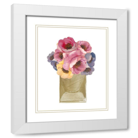 Blossom Perfume 1 White Modern Wood Framed Art Print with Double Matting by Bailey, Ann