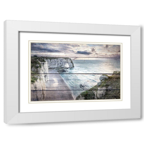 Cliff View White Modern Wood Framed Art Print with Double Matting by Bailey, Ann