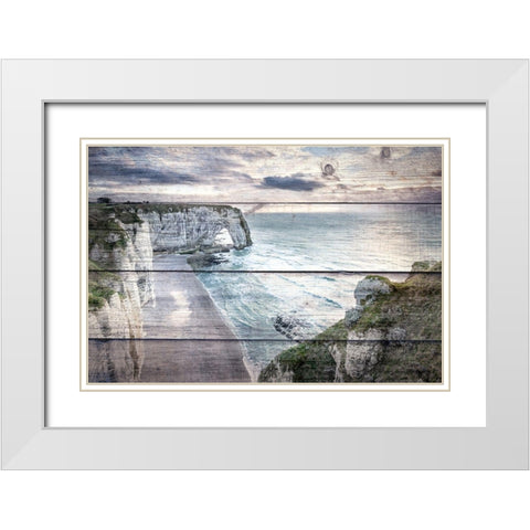 Cliff View White Modern Wood Framed Art Print with Double Matting by Bailey, Ann
