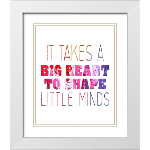 Little Minds White Modern Wood Framed Art Print with Double Matting by Bailey, Ann