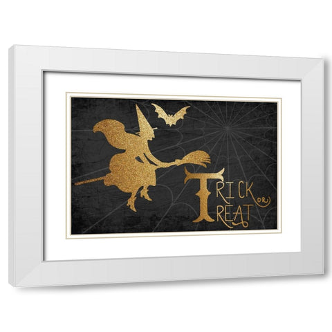 Trick or Treat White Modern Wood Framed Art Print with Double Matting by Bailey, Ann