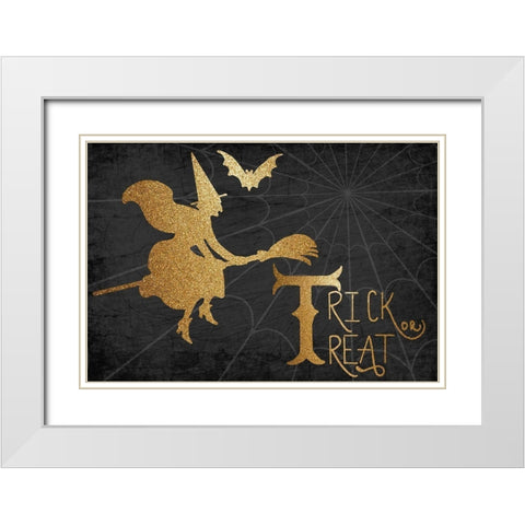 Trick or Treat White Modern Wood Framed Art Print with Double Matting by Bailey, Ann