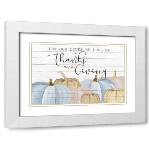 Let Our Lives White Modern Wood Framed Art Print with Double Matting by Bailey, Ann