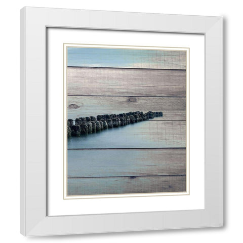 Endless Sea 3 White Modern Wood Framed Art Print with Double Matting by Bailey, Ann