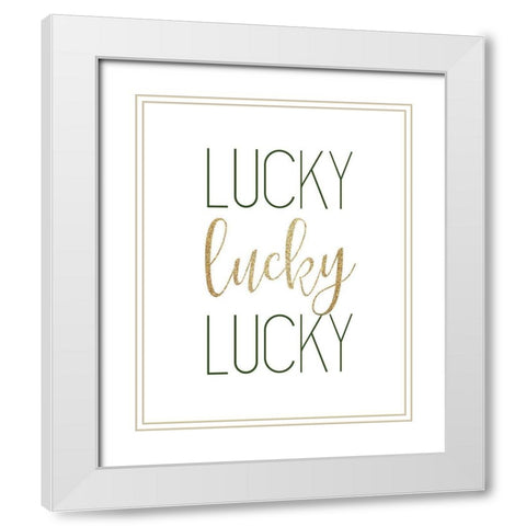 Lucky 2 White Modern Wood Framed Art Print with Double Matting by Bailey, Ann