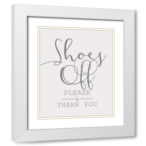 Shoes Off White Modern Wood Framed Art Print with Double Matting by Bailey, Ann