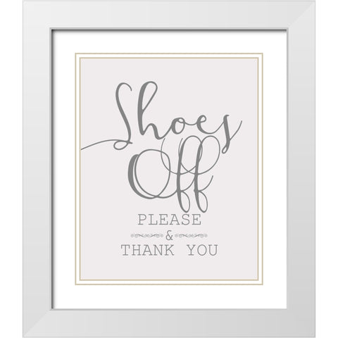 Shoes Off White Modern Wood Framed Art Print with Double Matting by Bailey, Ann