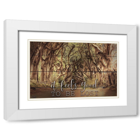 It Feels Good White Modern Wood Framed Art Print with Double Matting by Bailey, Ann