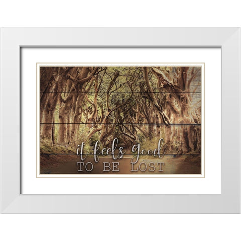 It Feels Good White Modern Wood Framed Art Print with Double Matting by Bailey, Ann