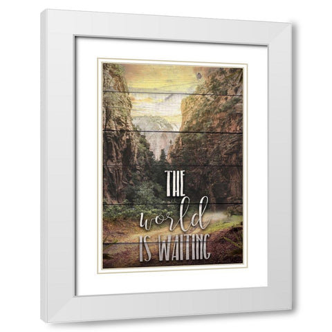 The World White Modern Wood Framed Art Print with Double Matting by Bailey, Ann