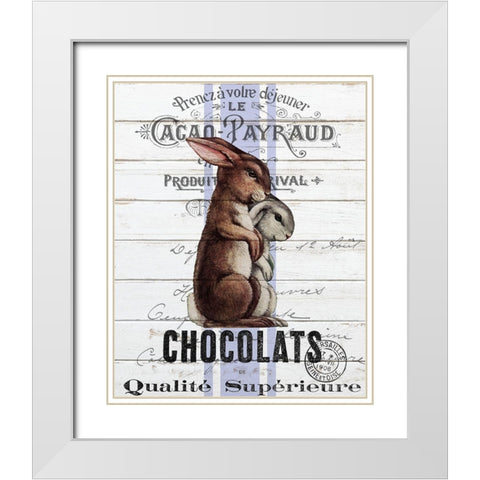 Vintage Easter 1 White Modern Wood Framed Art Print with Double Matting by Bailey, Ann