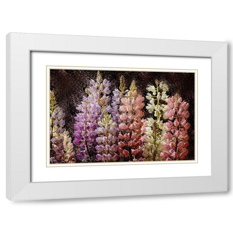 Summer Lupine White Modern Wood Framed Art Print with Double Matting by Bailey, Ann