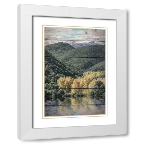 Let The Adventure White Modern Wood Framed Art Print with Double Matting by Bailey, Ann