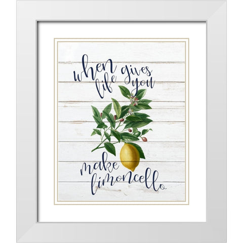 When Life 1 White Modern Wood Framed Art Print with Double Matting by Bailey, Ann