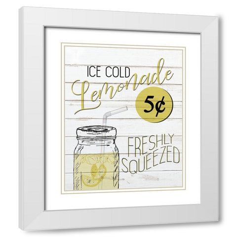 Ice Cold Lemonade White Modern Wood Framed Art Print with Double Matting by Bailey, Ann