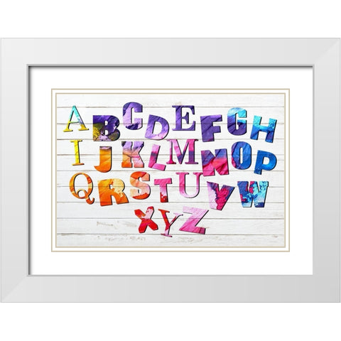 ABCs Color White Modern Wood Framed Art Print with Double Matting by Bailey, Ann