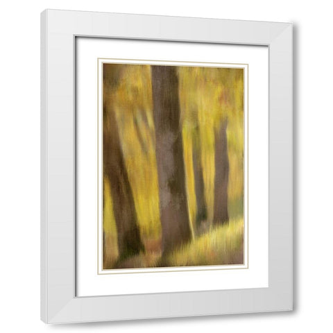 Autumns Edge White Modern Wood Framed Art Print with Double Matting by Bailey, Ann