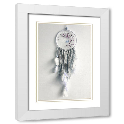 Dream Catcher White Modern Wood Framed Art Print with Double Matting by Bailey, Ann
