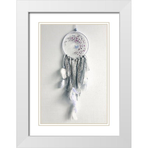 Dream Catcher White Modern Wood Framed Art Print with Double Matting by Bailey, Ann