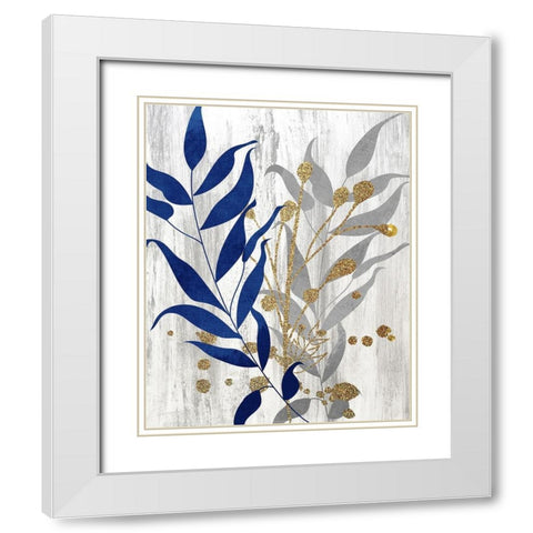 Blue and Grey 2 White Modern Wood Framed Art Print with Double Matting by Bailey, Ann
