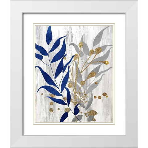 Blue and Grey 2 White Modern Wood Framed Art Print with Double Matting by Bailey, Ann