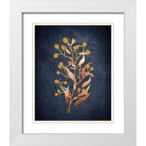 Botanical Blue 2 White Modern Wood Framed Art Print with Double Matting by Bailey, Ann