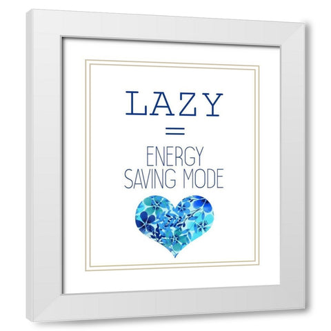Lazy White Modern Wood Framed Art Print with Double Matting by Bailey, Ann